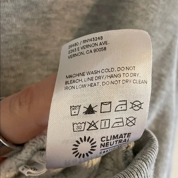 Reformation Marla Half Zip Cropped Sweatshirt Women’s‎ Size XS Gray - Picture 7 of 7